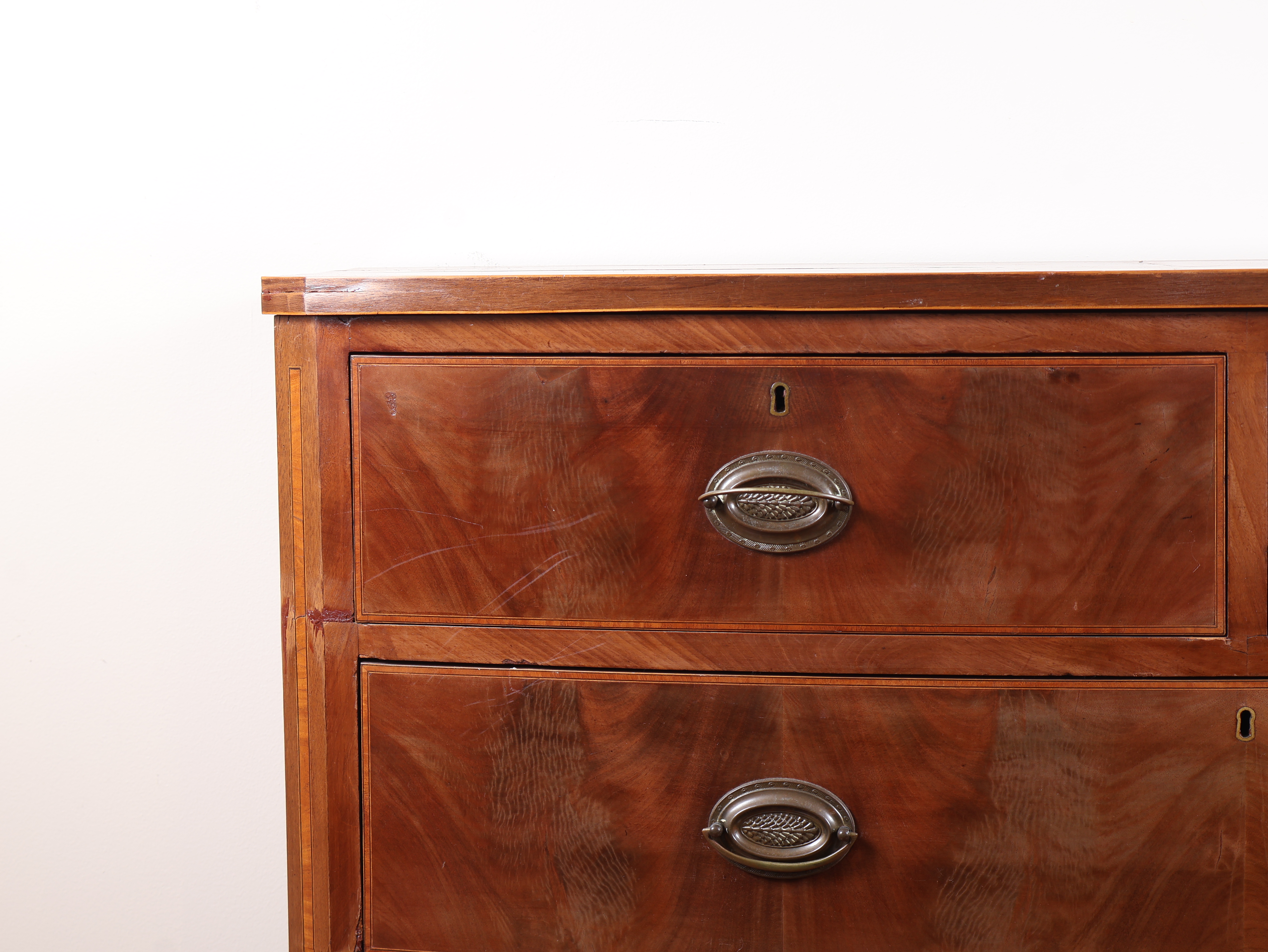 Federal Mahogany Bowfront Chest of Drawers