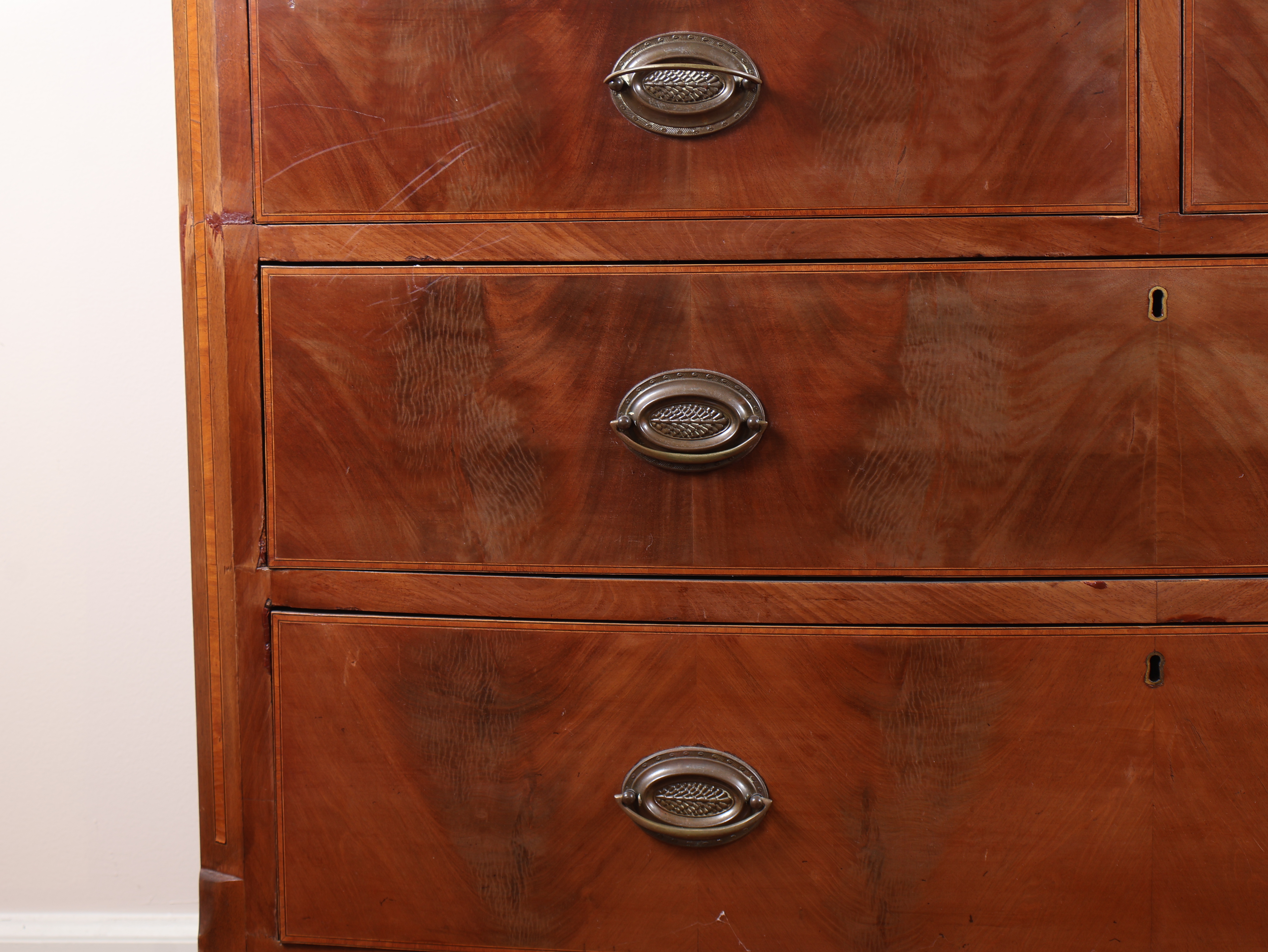 Federal Mahogany Bowfront Chest of Drawers