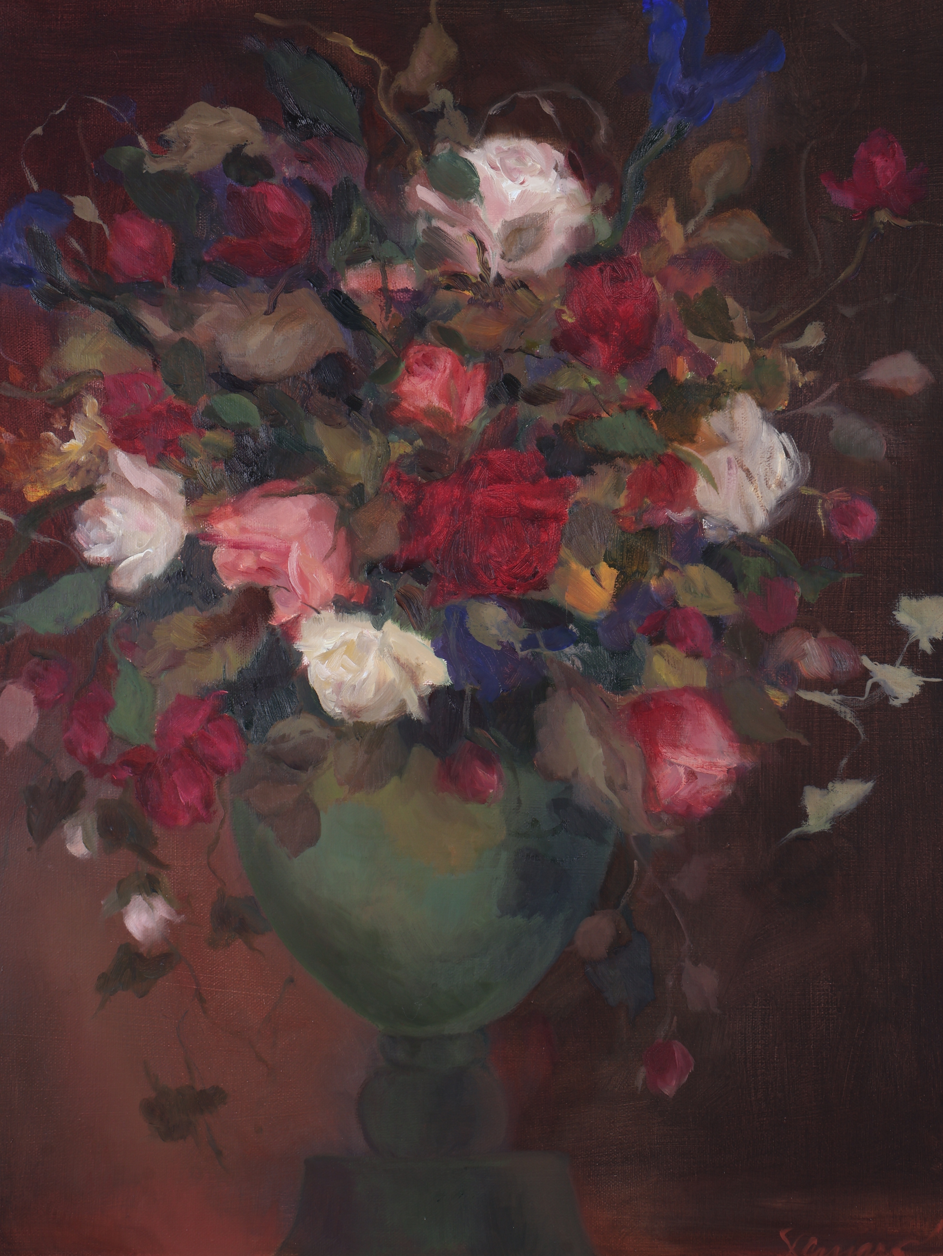 Klassen Floral Still Life Oil on Canvas