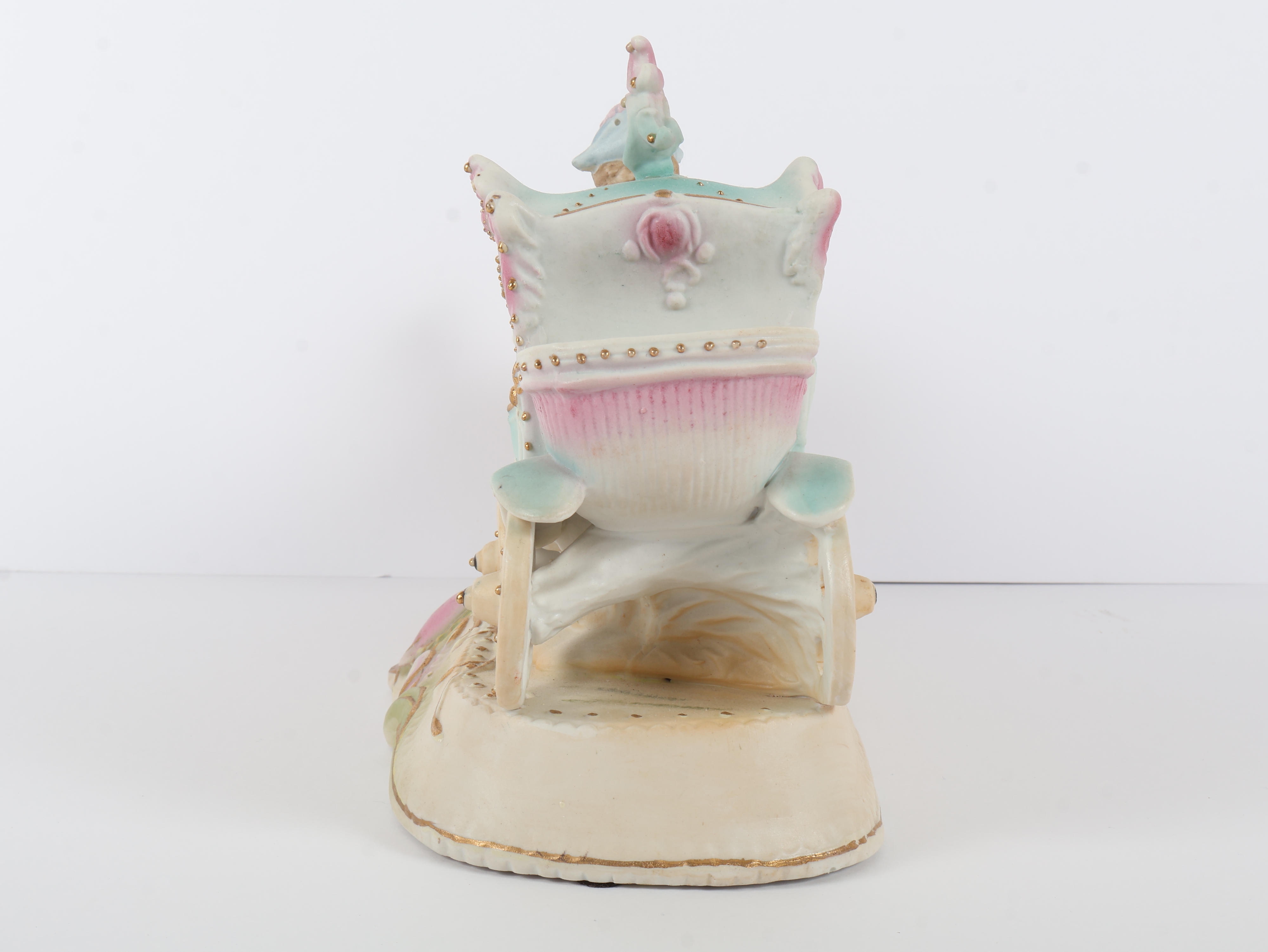 Paulux Hand Painted Porcelain Coach and Four Horse Figurine