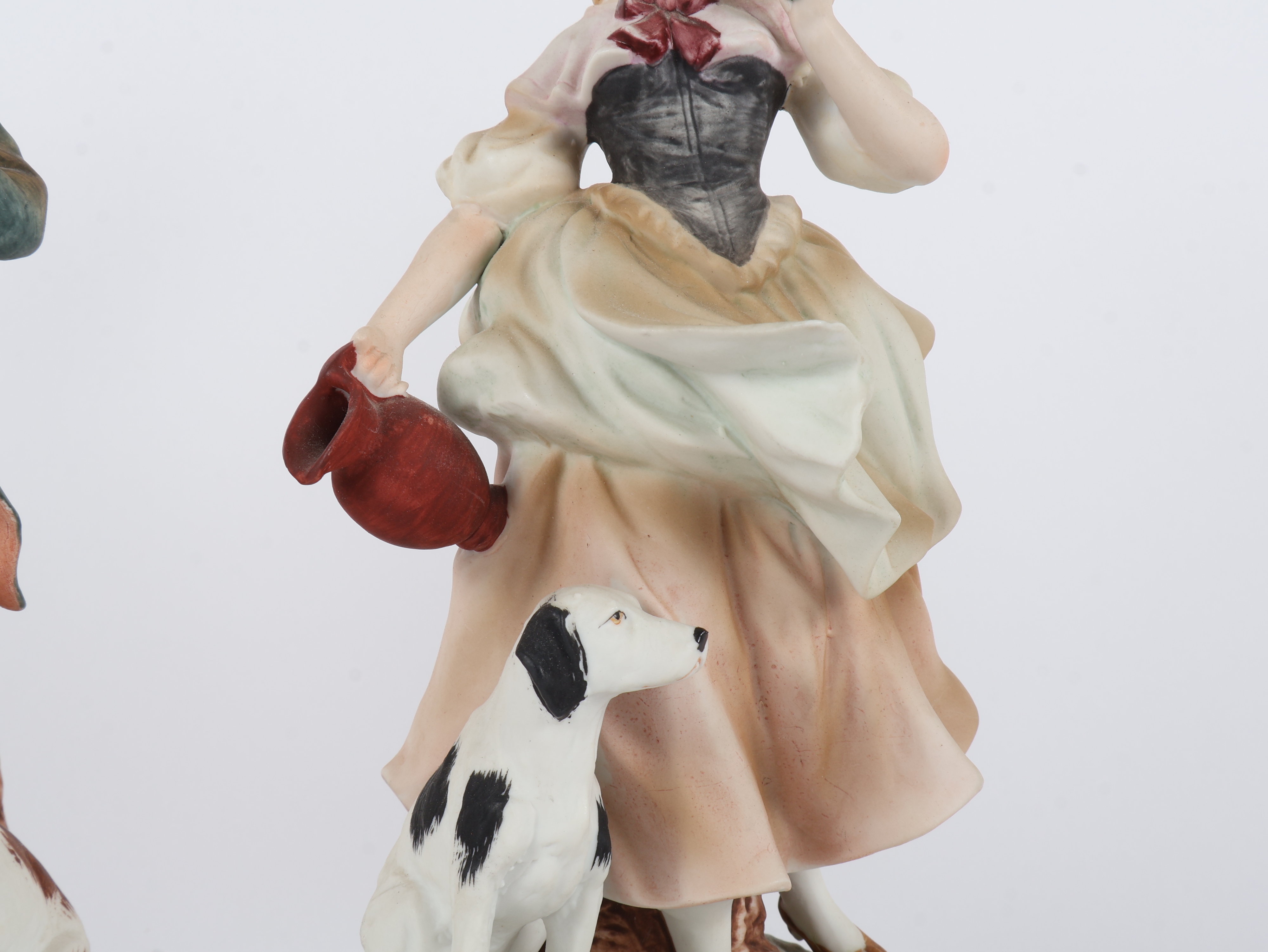 A Pair of Lefton China Hand-Painted Bisque Porcelain Pastoral Figurines KW5155