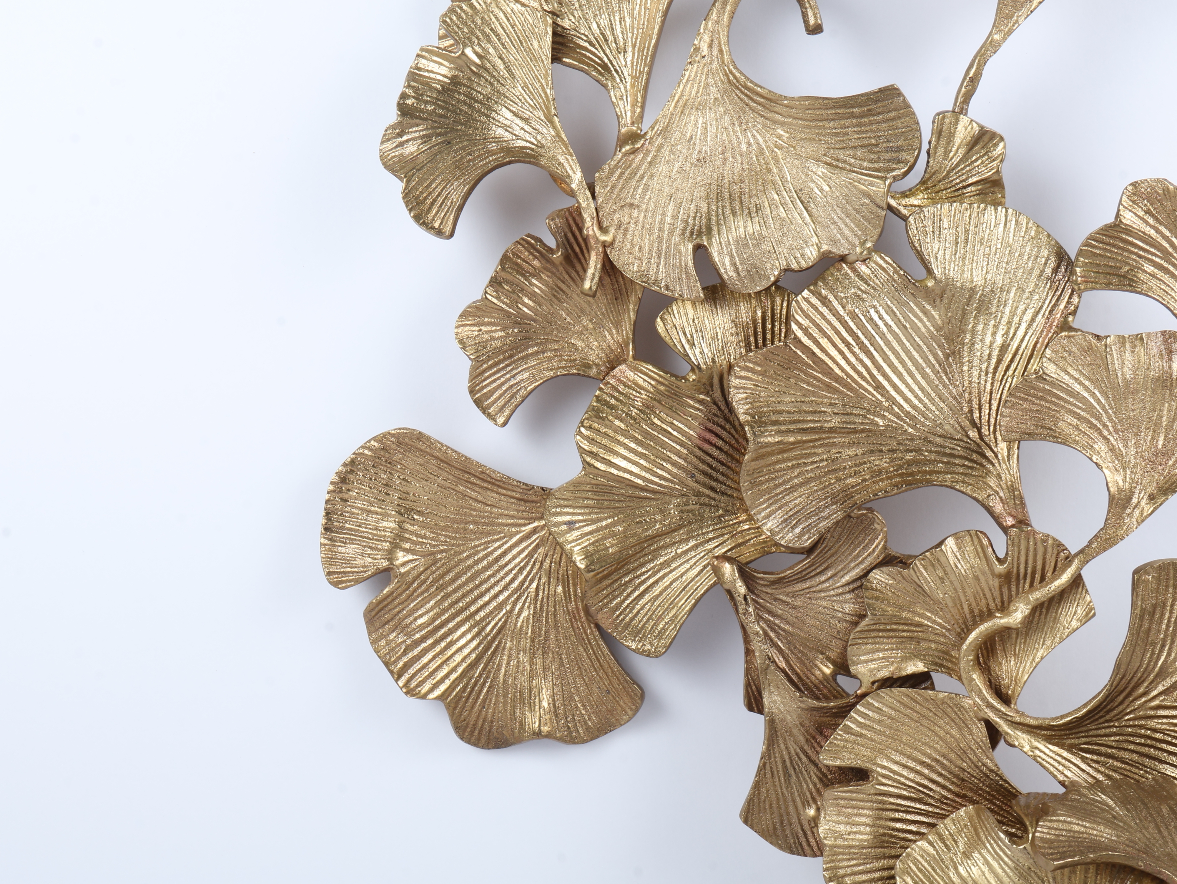 Ginkgo Leaf Sculpture on Marble Base