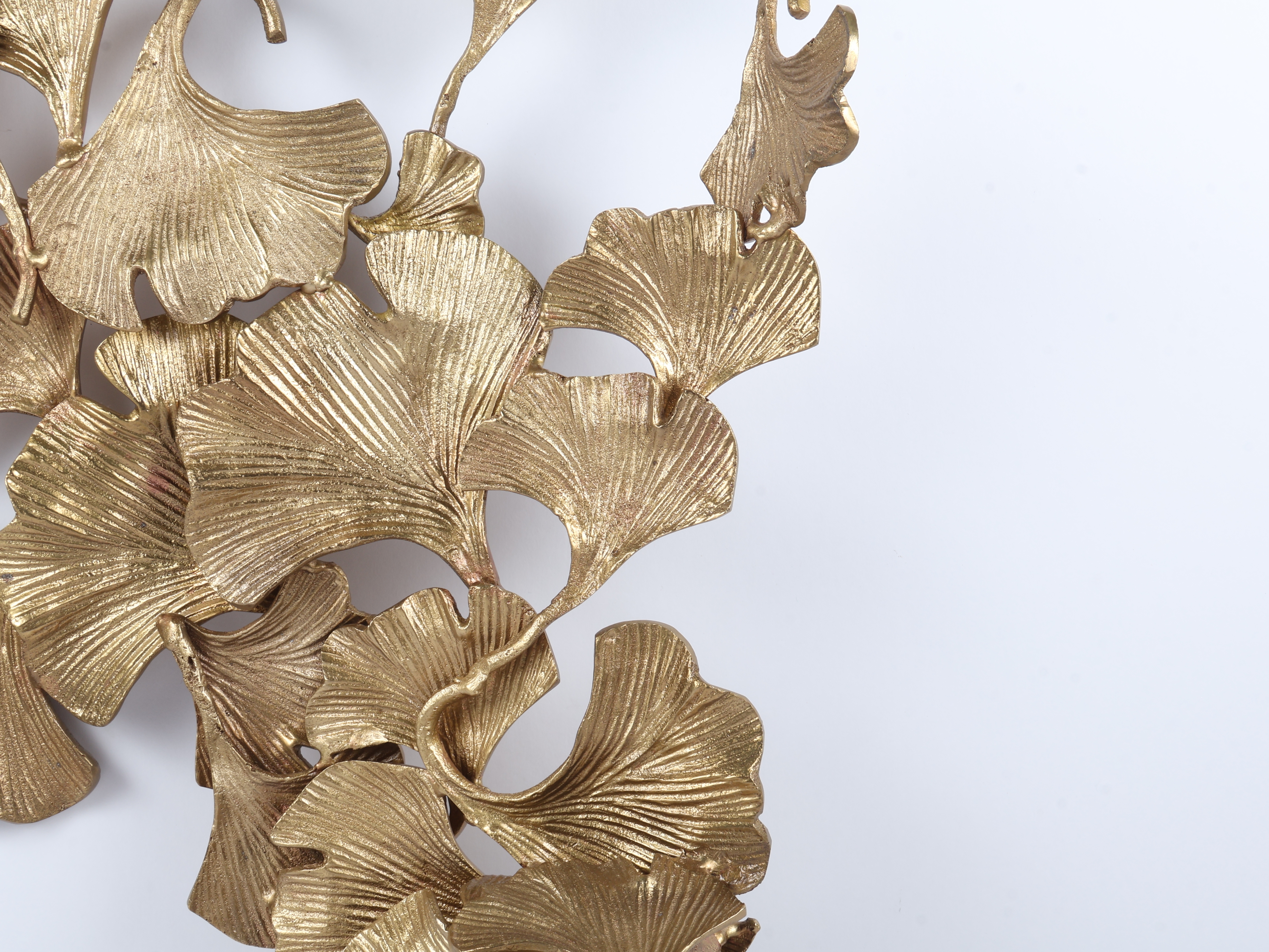 Ginkgo Leaf Sculpture on Marble Base