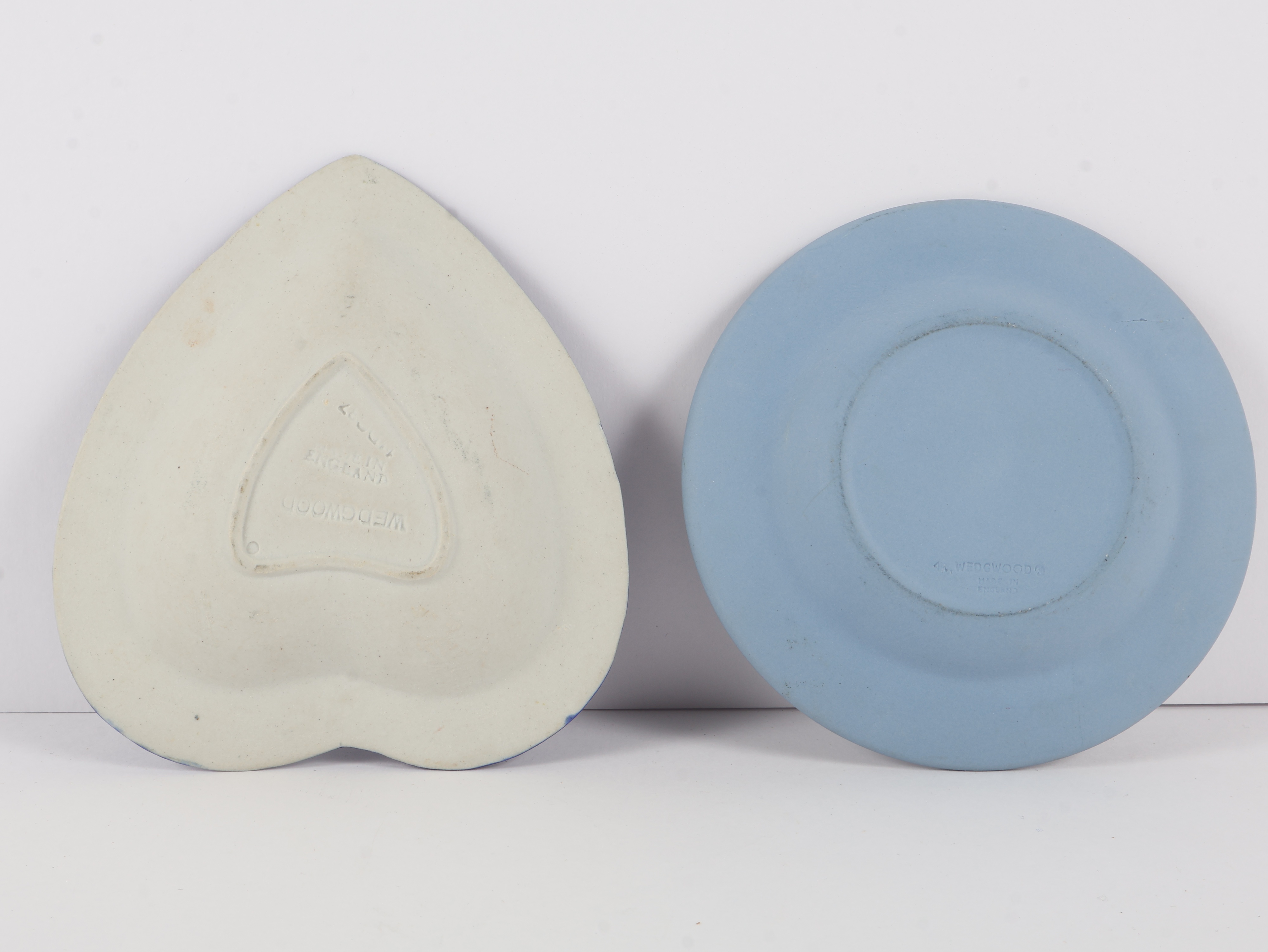 Two Wedgwood Blue Jasperware Pin Trays