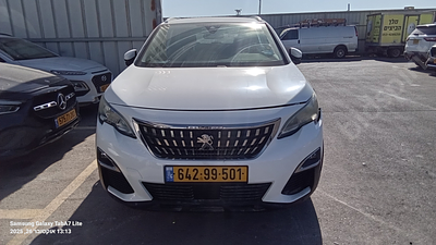 פיג'ו 3008 מודל 2019. יד שלישית. תיבת הילוכים: אוטומטי
צבע: לבן, מנוע: בנזין, נפח מנוע: 1,199 