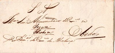 Alcoba&ccedil;a / Segura – Handwritten in sepia, LF ACB-Sms3 on letter dated Alcoba&ccedil;a (29.09.38) to 