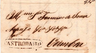 Castro Dairo – Sepia, LF CDR2, in a letter dated M&otilde;es (24.10.52) to Coimbra (10.09.50) with 