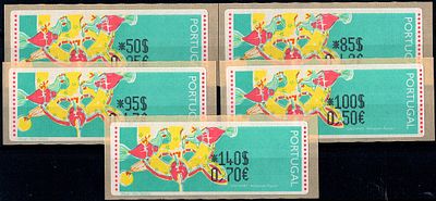 Portugal * 1995 – Popular Toys – Chickens. With optical reading points and without "LITHO 