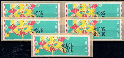 Portugal * 1995 – Popular Toys – Chickens. With optical reading points and without "LITHO 