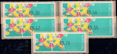 Portugal * 1995 – Popular Toys – Chickens. With optical reading points and without "LITHO 