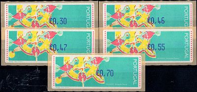 Portugal * 1995 – Popular Toys – Chickens. With optical reading points and without "LITHO 