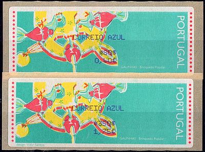 Portugal * 1995 – Popular Toys – Chickens. With optical reading points and without "LITHO 