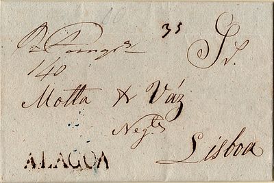 Alagoa – Sepia, LF LGA1 on a letter dated Lagoa (29.06.40) to Lisbon (08.07.40), with rate of 