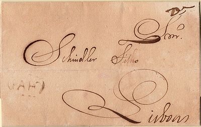 Faro – Sepia, LF FAR2 on a letter dated from Faro (01.01.33) to Lisbon, with the rate of 35 