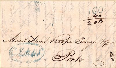 Lisbon / Foreign Ship Letter – Blue, LF LSB CM-Cest 1 in a letter dated Gibraltar (13.07.37) to 