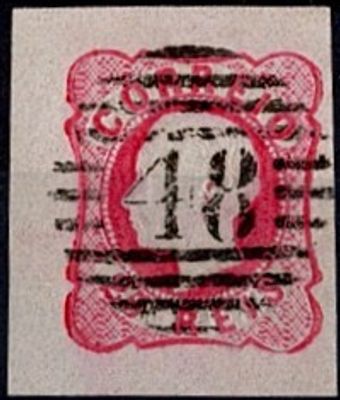 Azores * Forerunners * 1862/64 – D. Lu&iacute;s I. MF16, 25 r&eacute;is, carmine pink, smooth paper. Used 