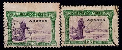 Azores * 1895 – 7th Centenary of the Birth of St. Anthony. Mainland stamps with "A&Ccedil;ORES" 
