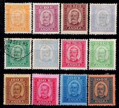Angra * 1892/93 – D. Carlos I, Diogo Neto type. MF 1/12. Complete series with 11 new values 
