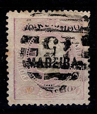 Madeira * 1871/76 – D. Lu&iacute;s I, curved label, imperforated. Mainland stamps with "MADEIRA" 