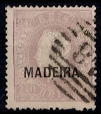 Madeira * 1871/76 – D. Lu&iacute;s I. Right label. Mainland stamps with "MADEIRA" overprint, type C. 