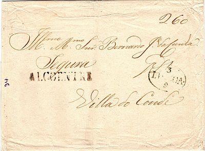Alcoentre * Segura – A s&eacute;pia, LF ALC-Sms1 em capa de carta datada de Alcoentre (02.09.34) para 