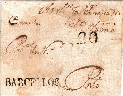 Barcelos – A preto, LF BCL1 em carta datada de Barcelos (26.07.02) para o Porto, com o porte de 