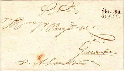 Guarda / Segura – A s&eacute;pia, LF GRD-S2 em carta circulada na Guarda (24.12.41) isenta de porte. 