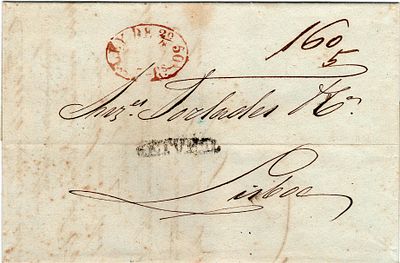 Lisboa / Lei do Selo + Set&uacute;bal – A vermelho, LF LSB-Ley2 + LF STB2, a preto, em carta datada de 