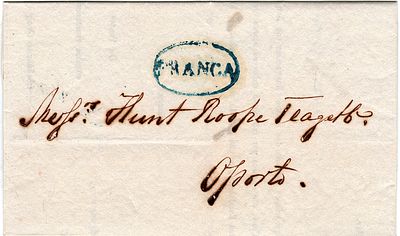 Porto / Franca – A azul, LF PRT-PP5 em impresso circulado com o porte pago de 10 r&eacute;is pela 