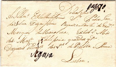 Trancoso / Segura / Porte Pago – A s&eacute;pia, LF TCS-PPms1 + TCS-Sms1, em carta datada de Penela da 