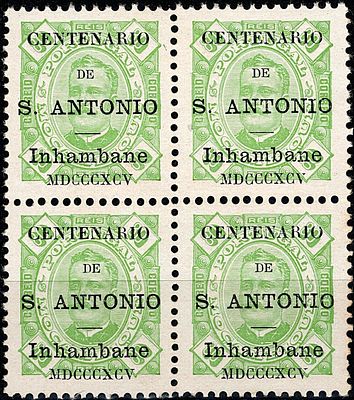 Inhambane * 1895 – D. Carlos I, tipo Diogo Neto. Selos de Mo&ccedil;ambique com sobrecarga “CENTENARIO 