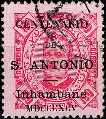 Inhambane * 1895 – D. Carlos I, tipo Diogo Neto. Selos de Mo&ccedil;ambique com sobrecarga “CENTENARIO 
