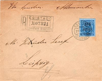 Louren&ccedil;o Marques * 1903 – D. Carlos I, tipo Diogo Neto, com sobretaxa. MF57, 115 s/ 200 r&eacute;is 