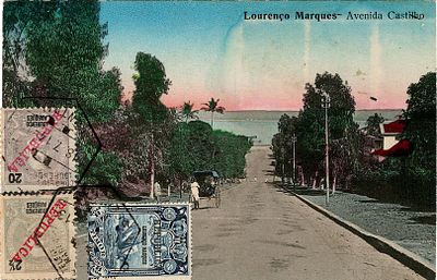 Louren&ccedil;o Marques * 1911/13 – D. Carlos I Mouchon, com sobrecarga “REPUBLICA” + 4.&ordm; Centen&aacute;rio 