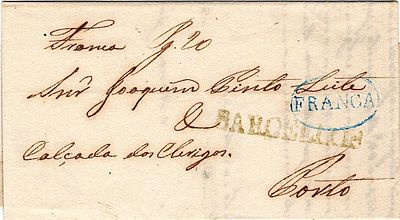 Barcelos * Franca – A green-bronze letter, LF BCL1 + BCL-PPms1, dated Barcelos (February 26 