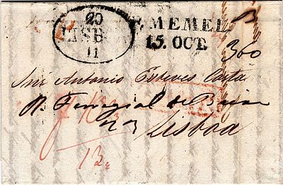 Lisbon * Letters from abroad * Prussia – Letter dated from St. Petersburg / Prussia (September 