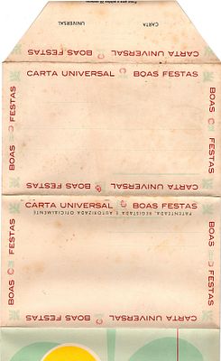 Portugal * 1955/57 – UNIVERSAL LETTER, with Caravela type stamp. Private letter-notes. OM4 