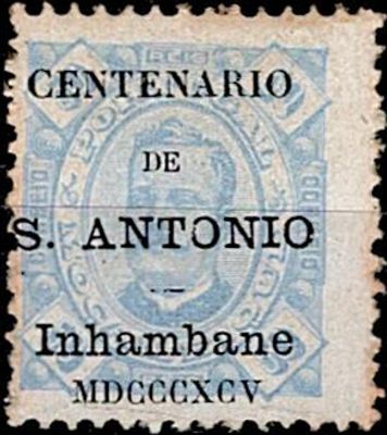 Inhambane * 1895 – D. Carlos I, Diogo Neto type. Mozambique stamps with the overlay “CENTENARIO 