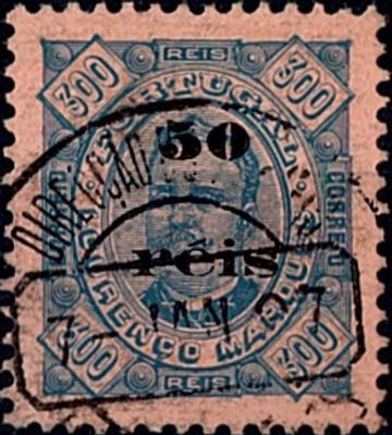 Louren&ccedil;o Marques * 1986 – D. Carlos I, Diogo Neto type, with surcharge. MF31, 50 r&eacute;is s/ 300 