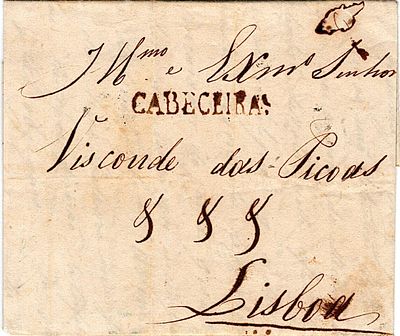 Cabeceiras – Sepia, LF CBC2 on a letter dated from Cerva (February 29, 1936) to Lisbon (March 7 