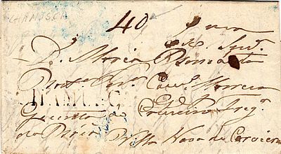 Chamusca – Sepia, LF CHM1 on a letter dated from Chamusca (March 21, 1943) to Porto (March 24 