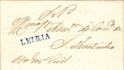Leiria – A azul, LF LRA5, on a letter dated from Leiria (06.05.43) to S. Martinho, rate exempt 