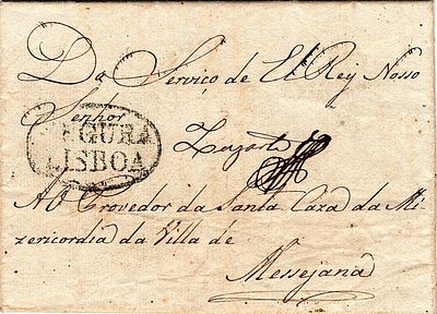 Lisbon / Segura – In black, LF LSB-S3 on a letter dated Lisbon (17.09.24) to Messejana, rate 