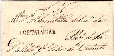 Portalegre – In black, LF PTG1 on a letter dated from Portalegre (07.11.36) to Ponte de Sor 
