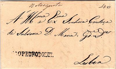 S&atilde;o Pedro do Sul – Sepia, LF SPS1, a letter dated from S&atilde;o Pedro (June 25, 1930) to Lisbon 