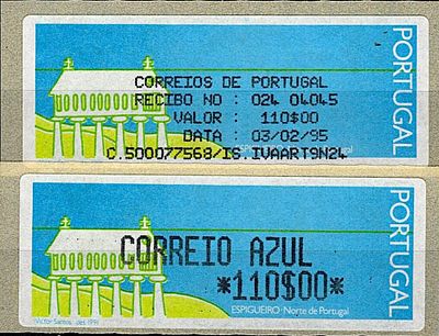 Portugal * 1991 – Espigueiro – Northern Portugal, without optical reading points. CROUZET 