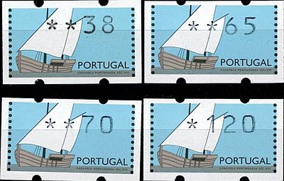 Portugal * 1992 – Portuguese Caravel – 16th Century. KLUSSENDORF Machine. MF ETQ5. Complete 