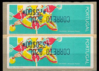 Portugal * 1995 – Popular Toys – Chickens. CROUZET machine. Without optical reading points. MF 