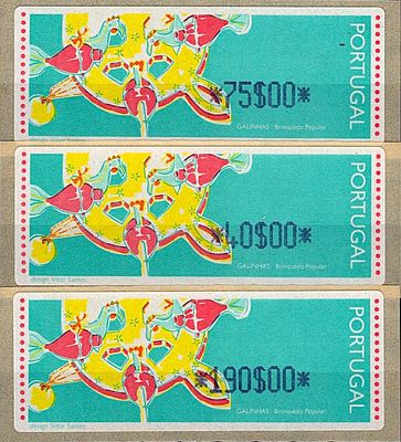 Portugal * 1995 – Popular Toys – Chickens. With optical reading points and without “LITHO 