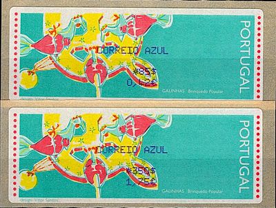 Portugal * 1995 – Popular Toys – Chickens. With optical reading points and without “LITHO 